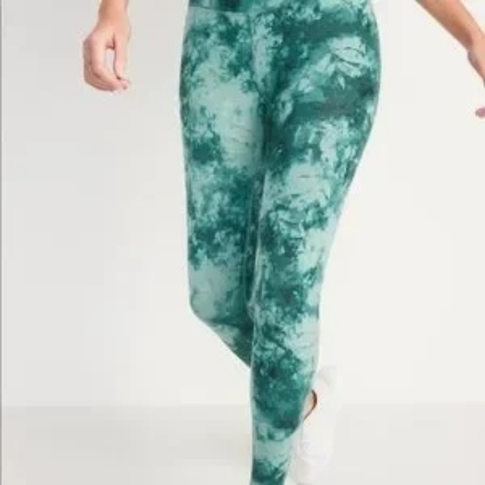 Old Navy Active Powerchill Leggings Tie Dye Extra High Rise Go Dry Sz-L